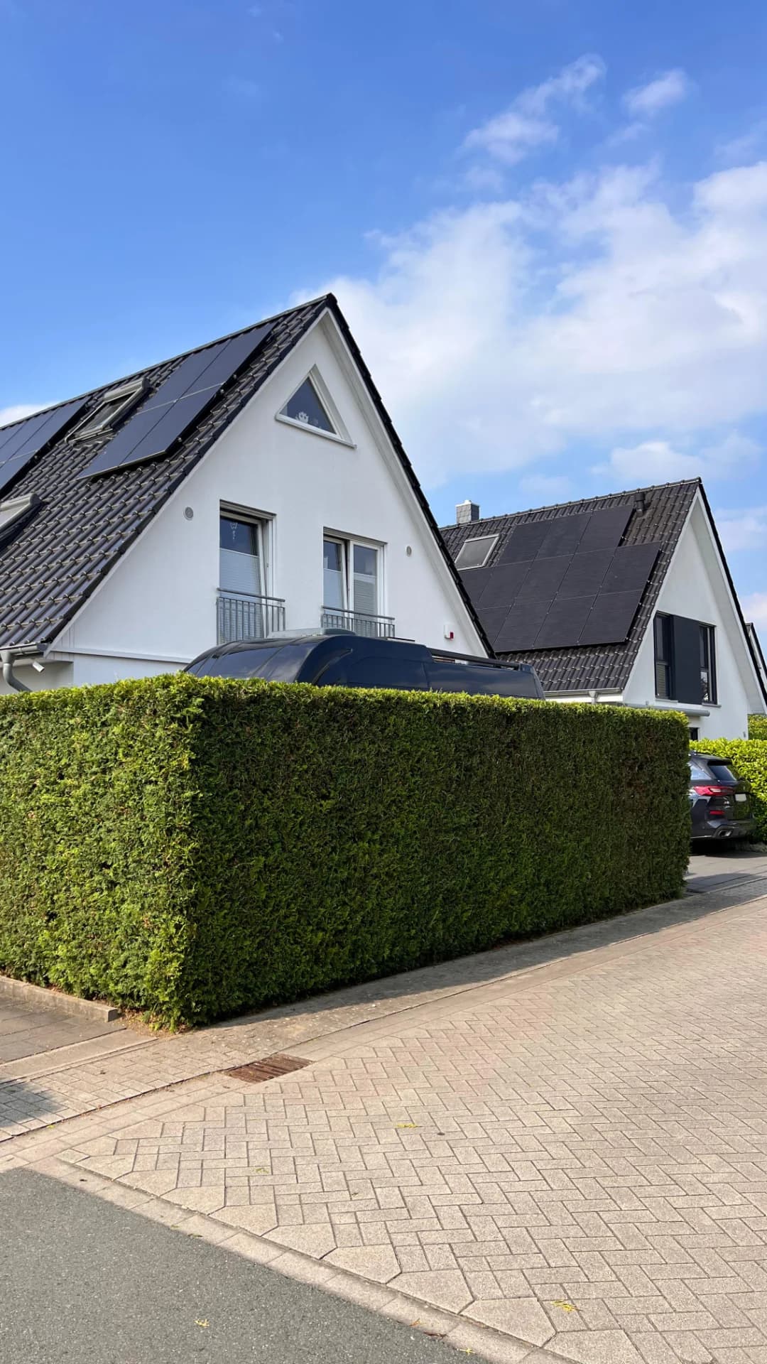 Akkurat in Form geschnittene Hecke nach dem Heckenschnitt durch Der Becker hilft