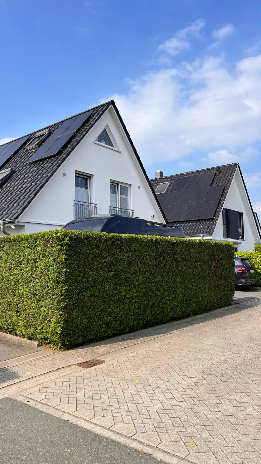Akkurat in Form geschnittene Hecke nach dem Heckenschnitt durch Der Becker hilft